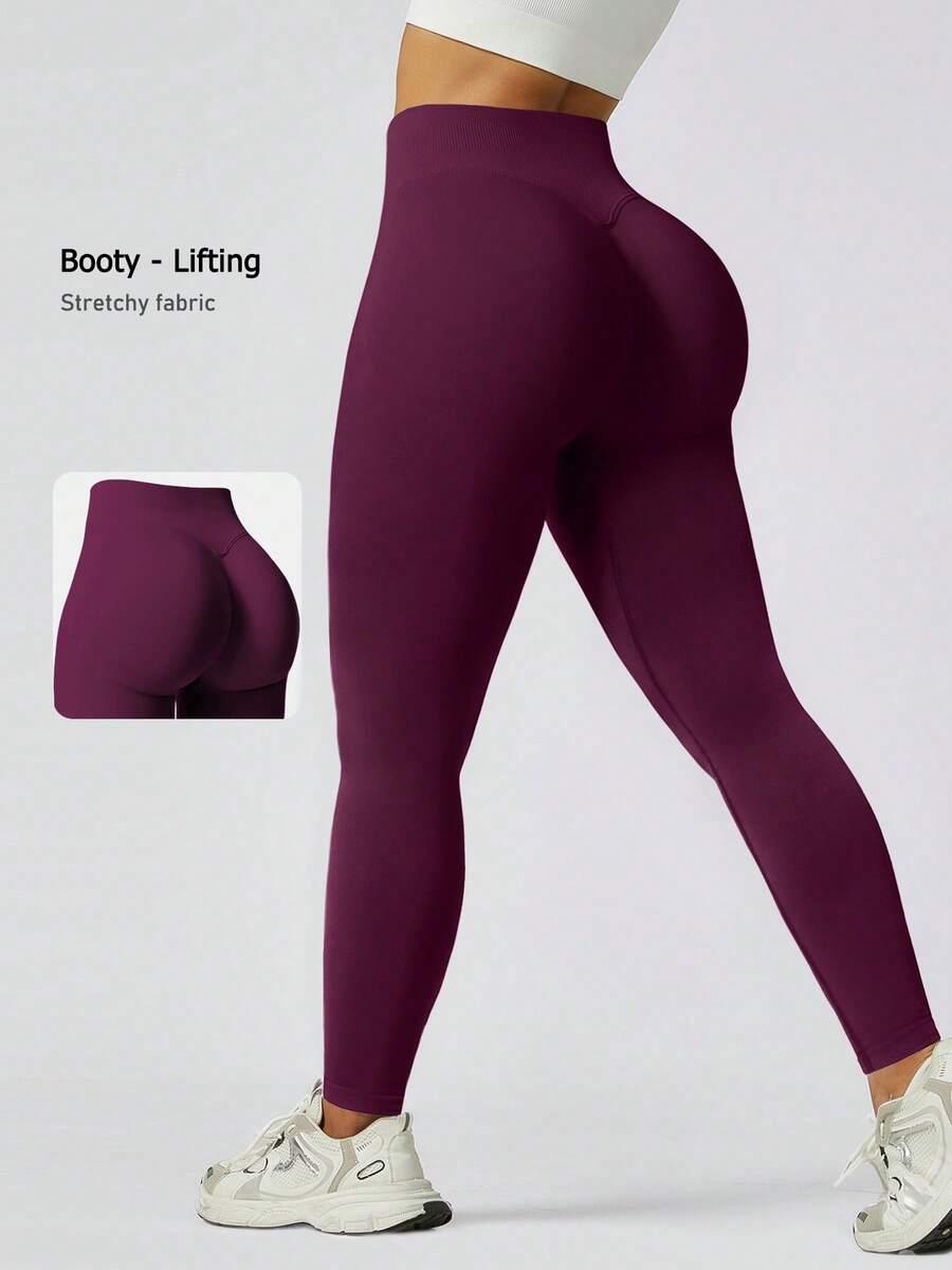 fioletowe legginsy sportowe