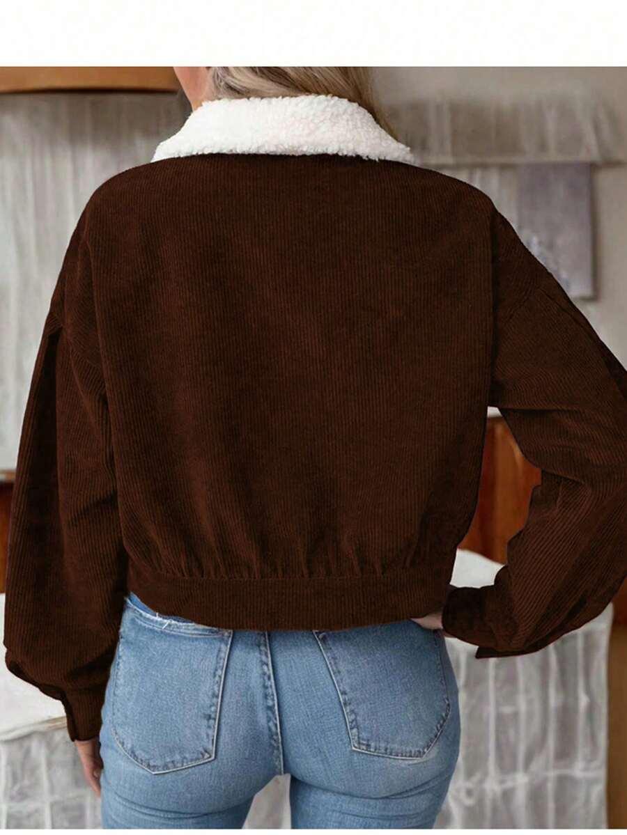 brązowa kurtka bomber