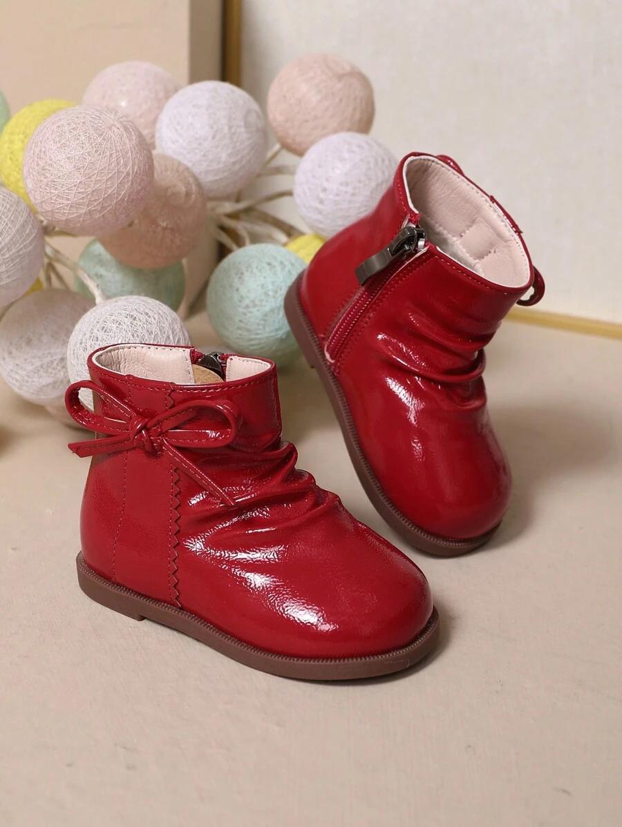 czerwone buty kokarda 