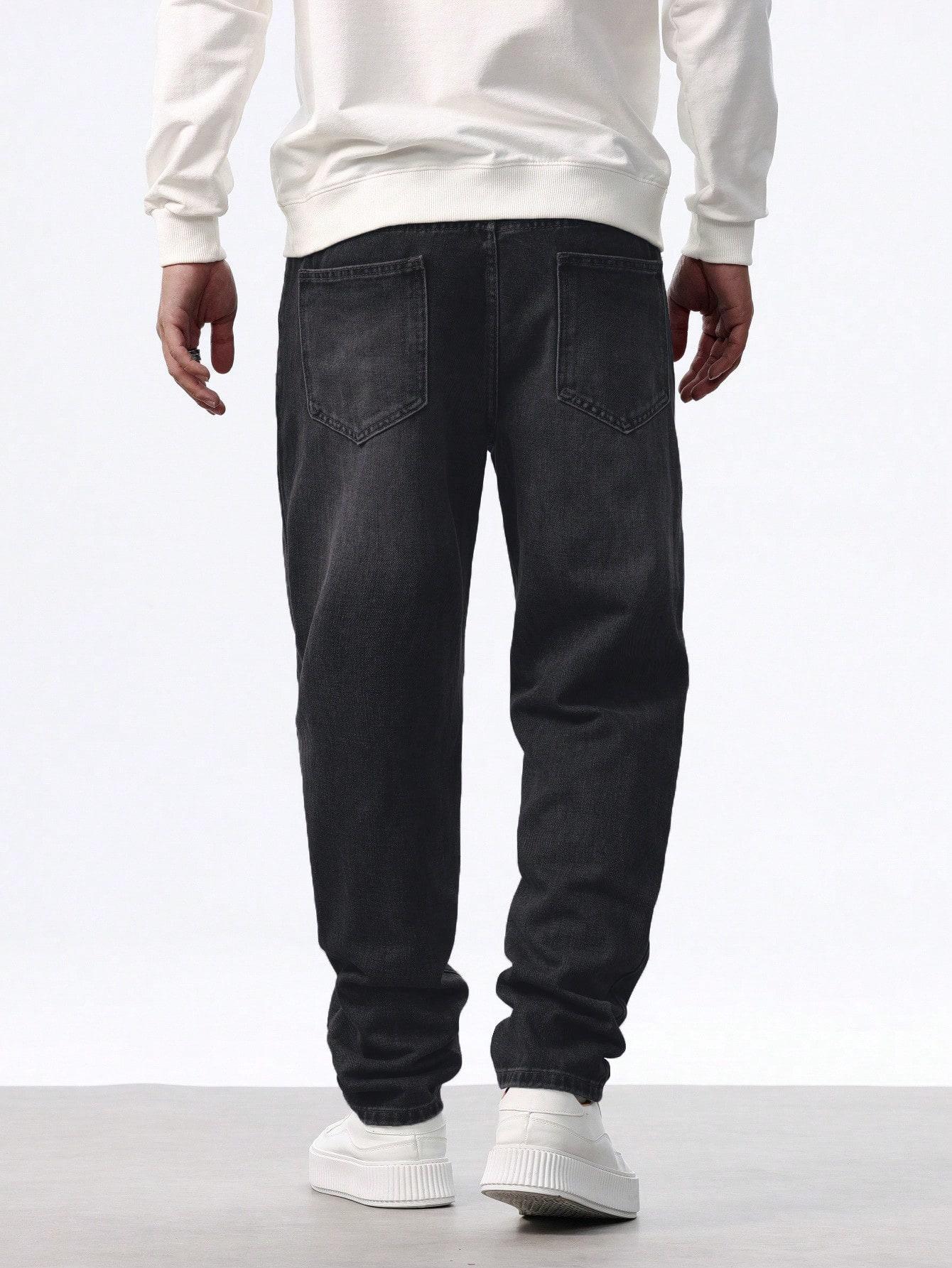 czarne jeansy casual