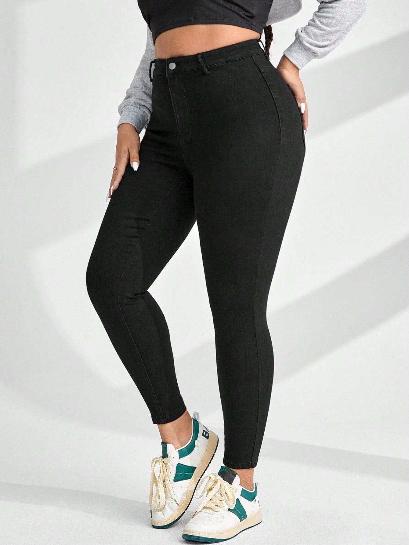 CZARNE SPODNIE JEANS RURKI