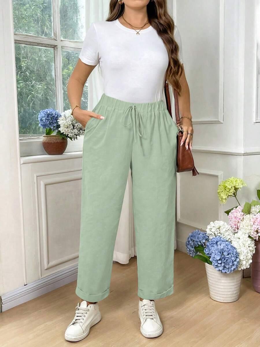 ZIELONE  SPODNIE CASUAL