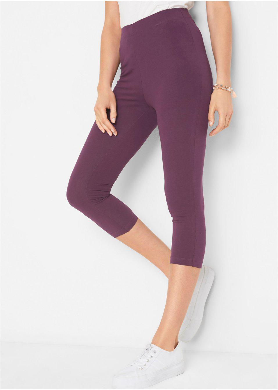 FIOLETOWE LEGGINSY 3/4 NOGAWKA