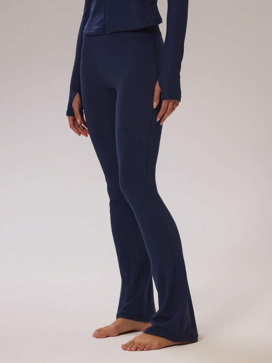 GRANATOWE LEGGINSY WYSOKI STAN