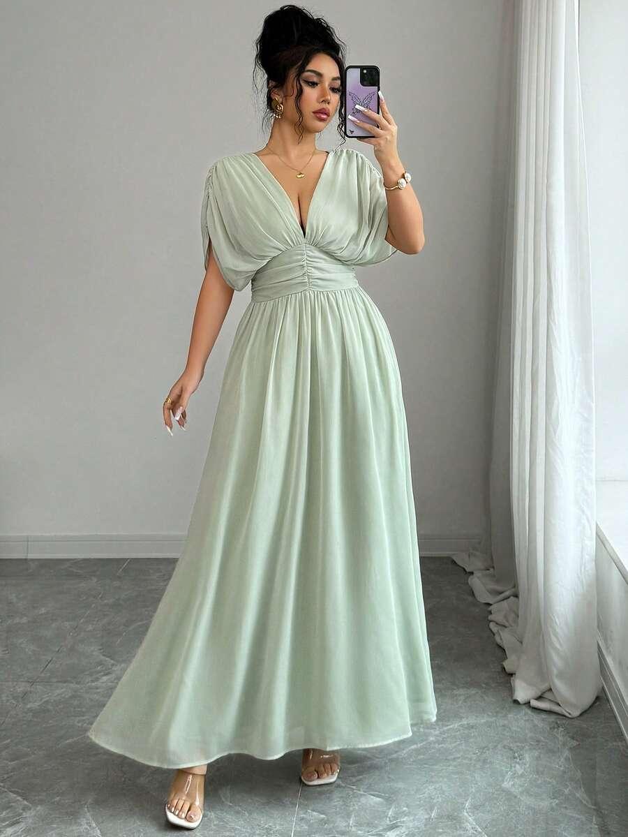 ZIELONA SUKIENKA MAXI