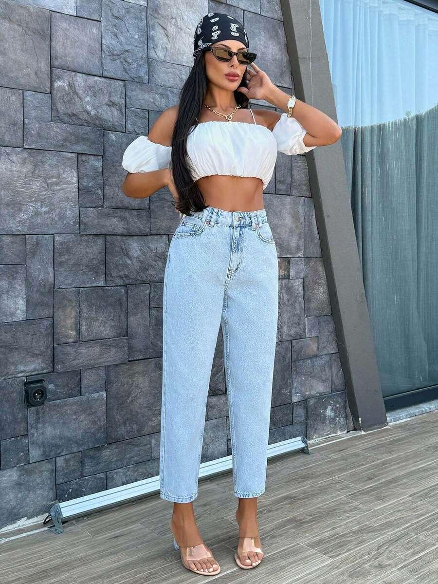 NIEBIESKIE SPODNIE JEANS