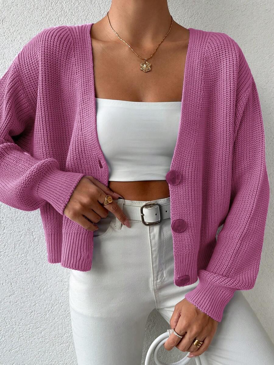 RÓŻOWY SWETER V NECK