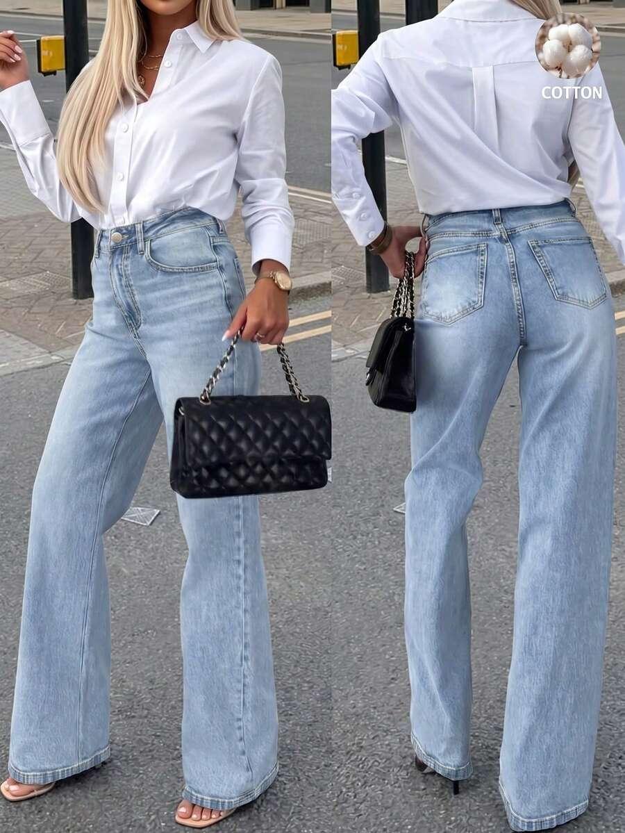 NIEBIESKIE SPODNIE JEANS