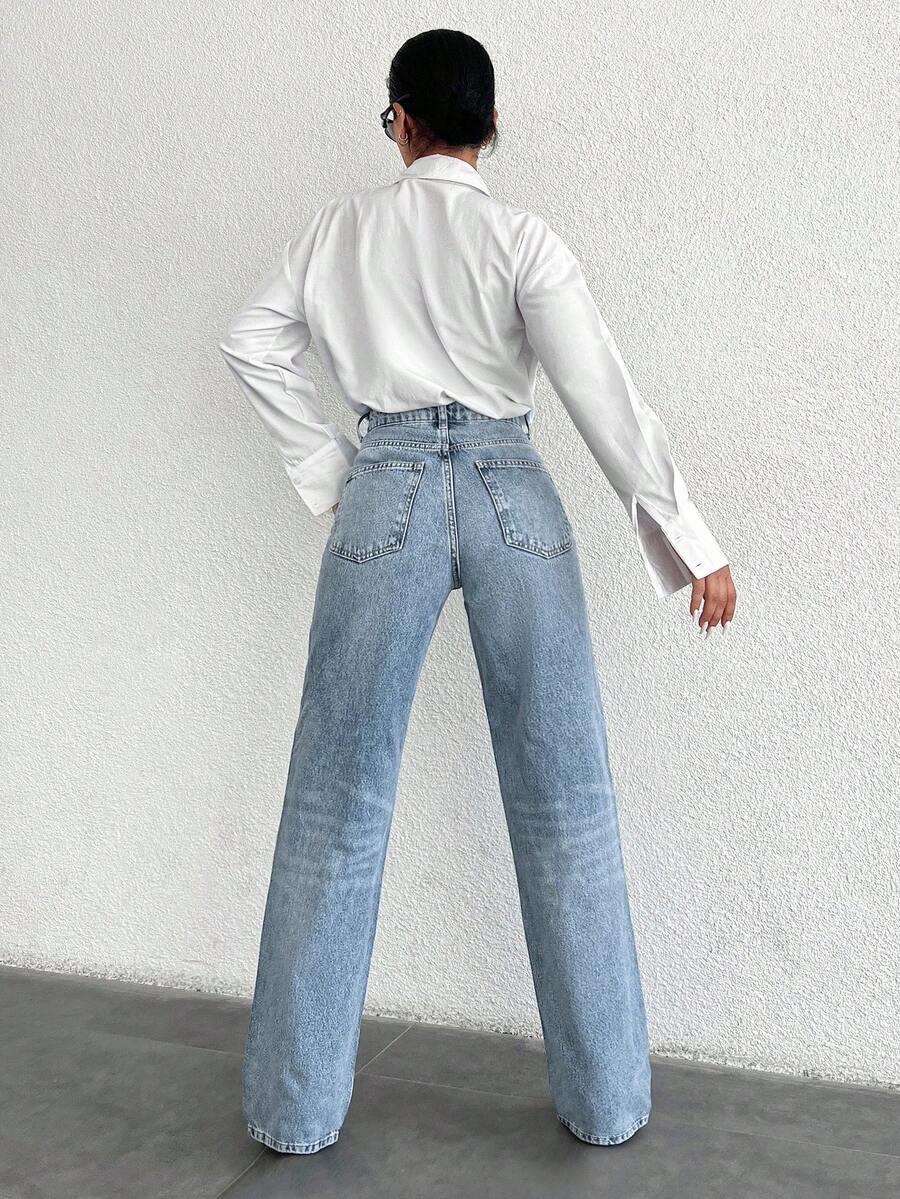 NIEBIESKIE SPODNIE JEANS 