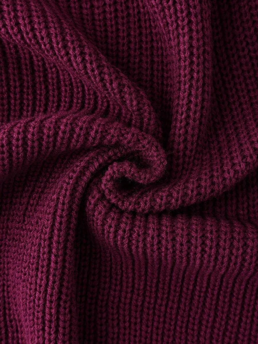 RÓŻOWY SWETER OKRĄGŁY DEKOLT