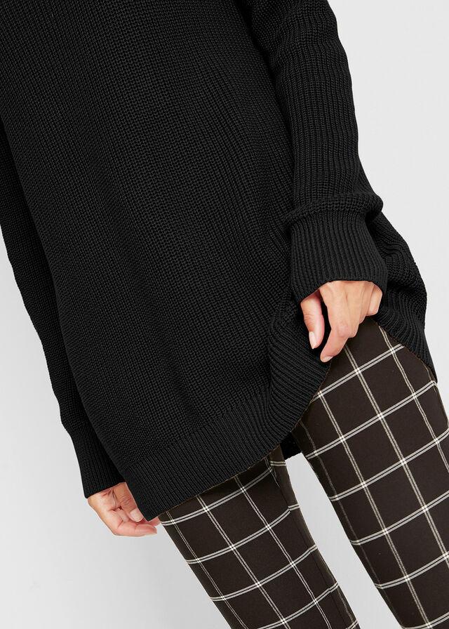 SWETER W PRĄŻEK Z DEKOLTEM W ŁÓDKĘ