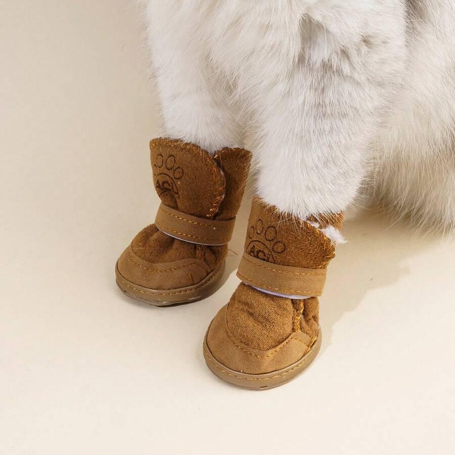 brązowe buty dla psa