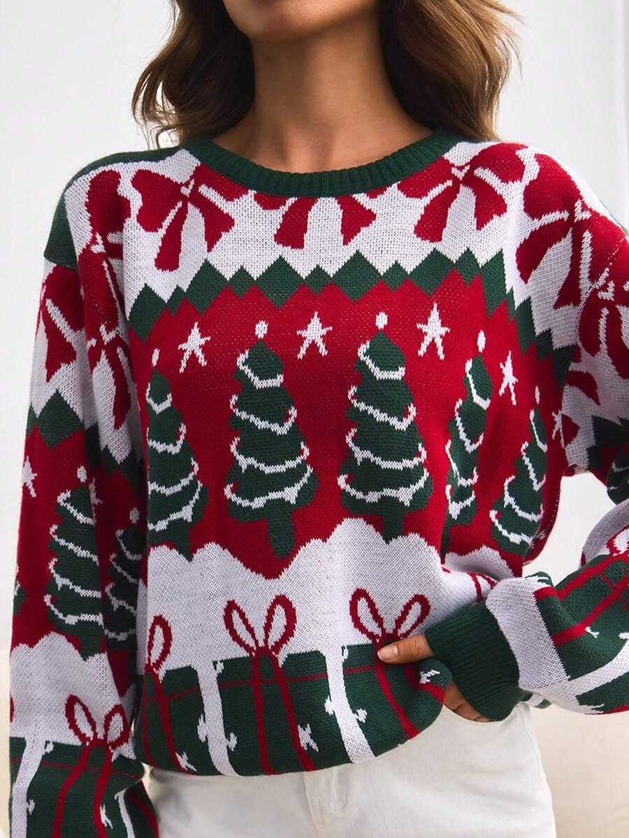 świąteczny sweter długi rękaw