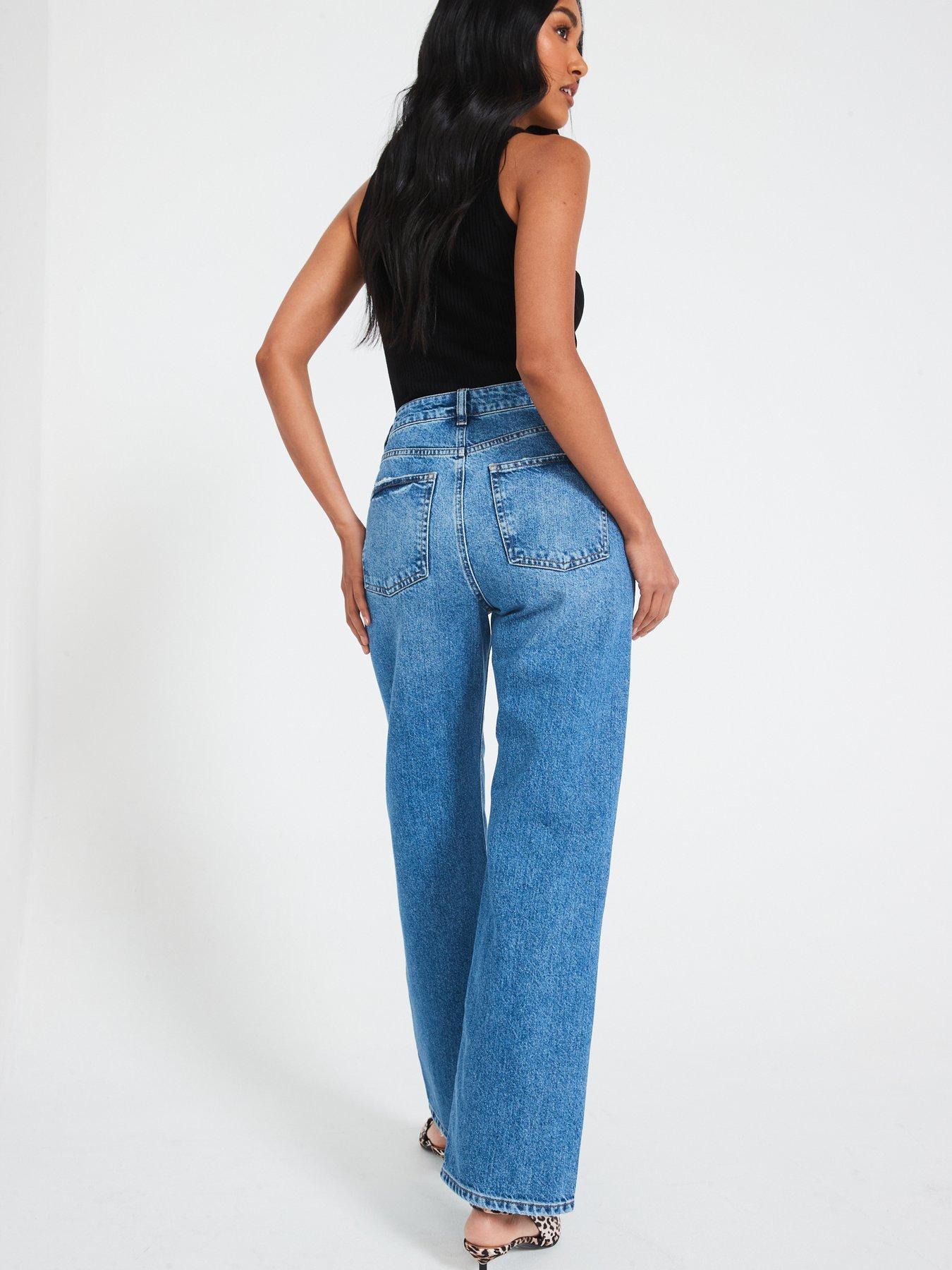 V BY VERY JEANSY WIDE LEG HIGH WAIST