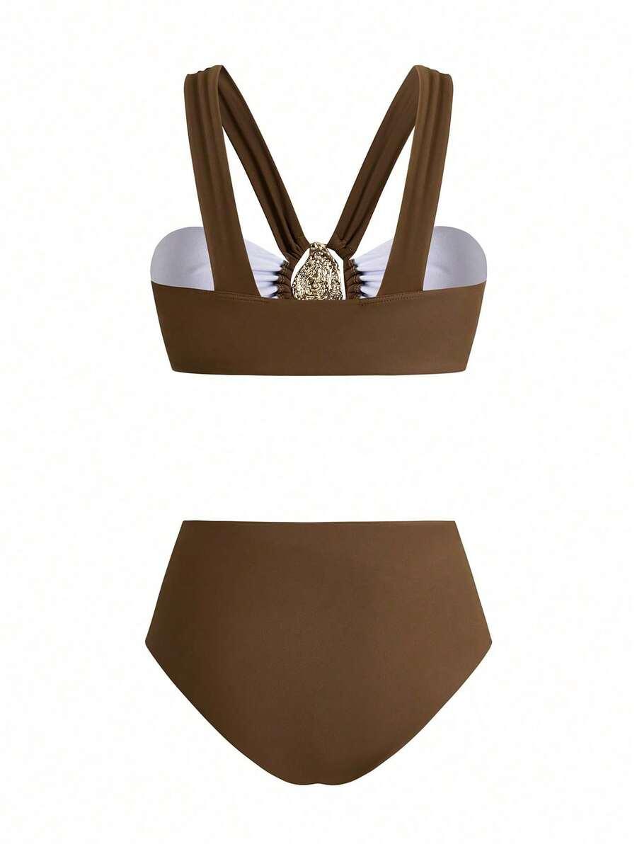 dwuczęściowy kostium kąpielowy bikini narzutka