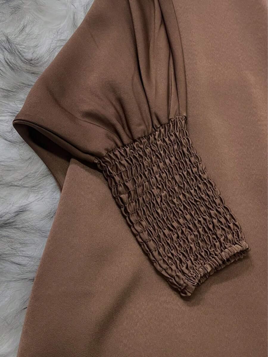 brązowa sukienka abaya