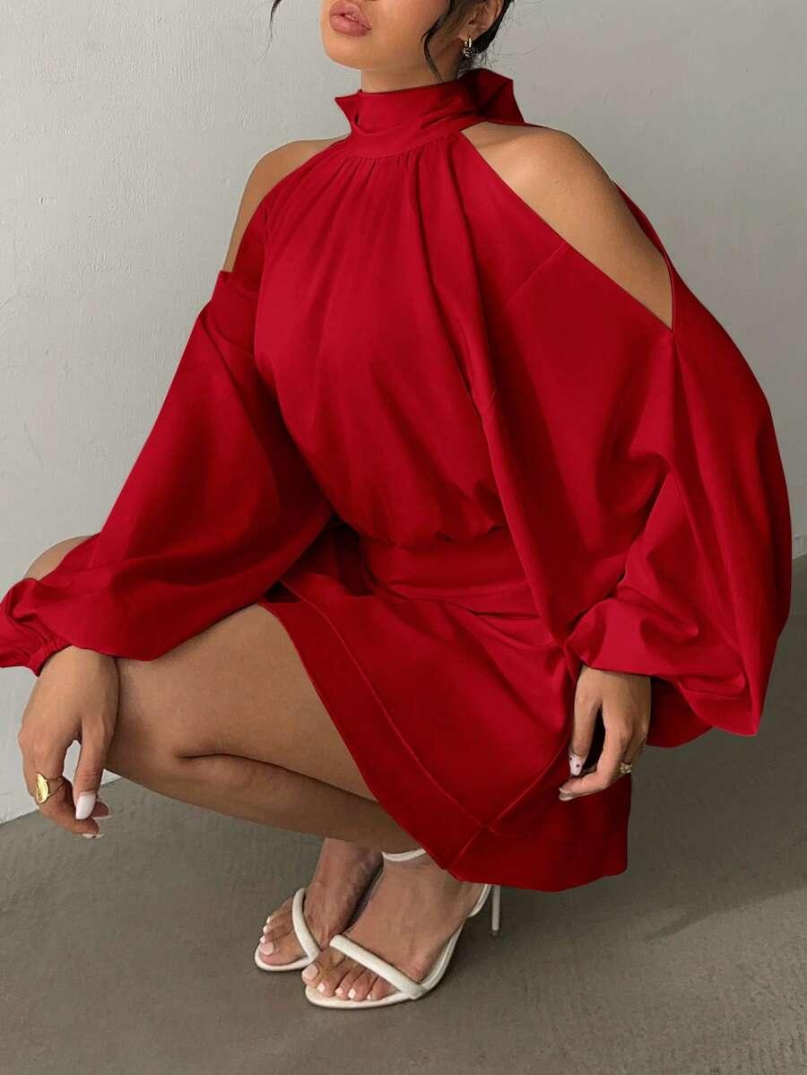czerwona mini sukienka 