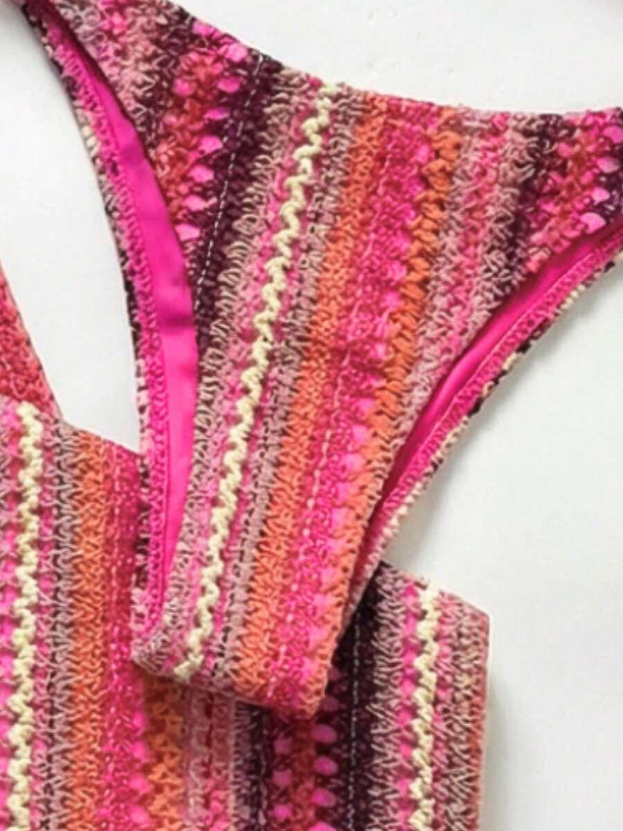 TRZYCZĘŚCIOWY KOMPLET PLAŻOWY BIKINI SPODNIE