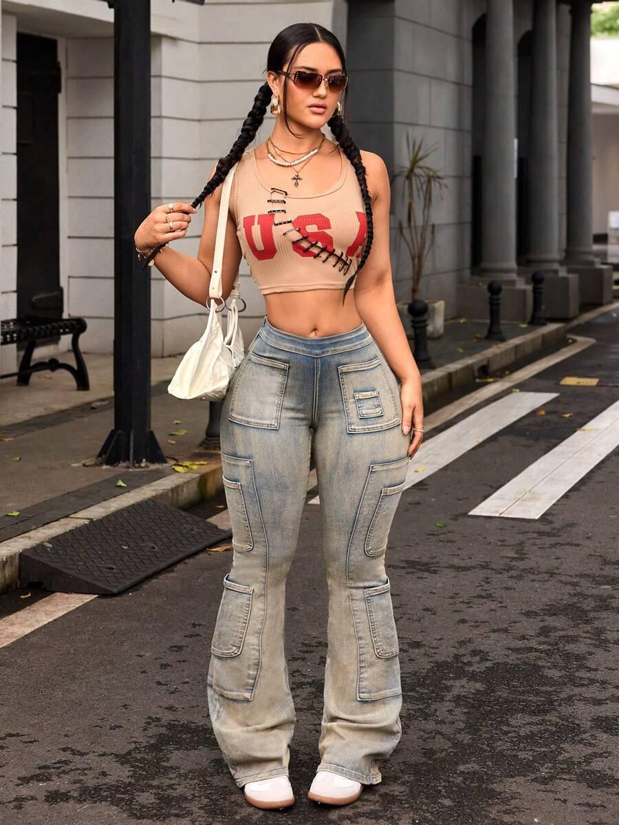 JEANSY DAMSKIE - WYSOKI STAN 