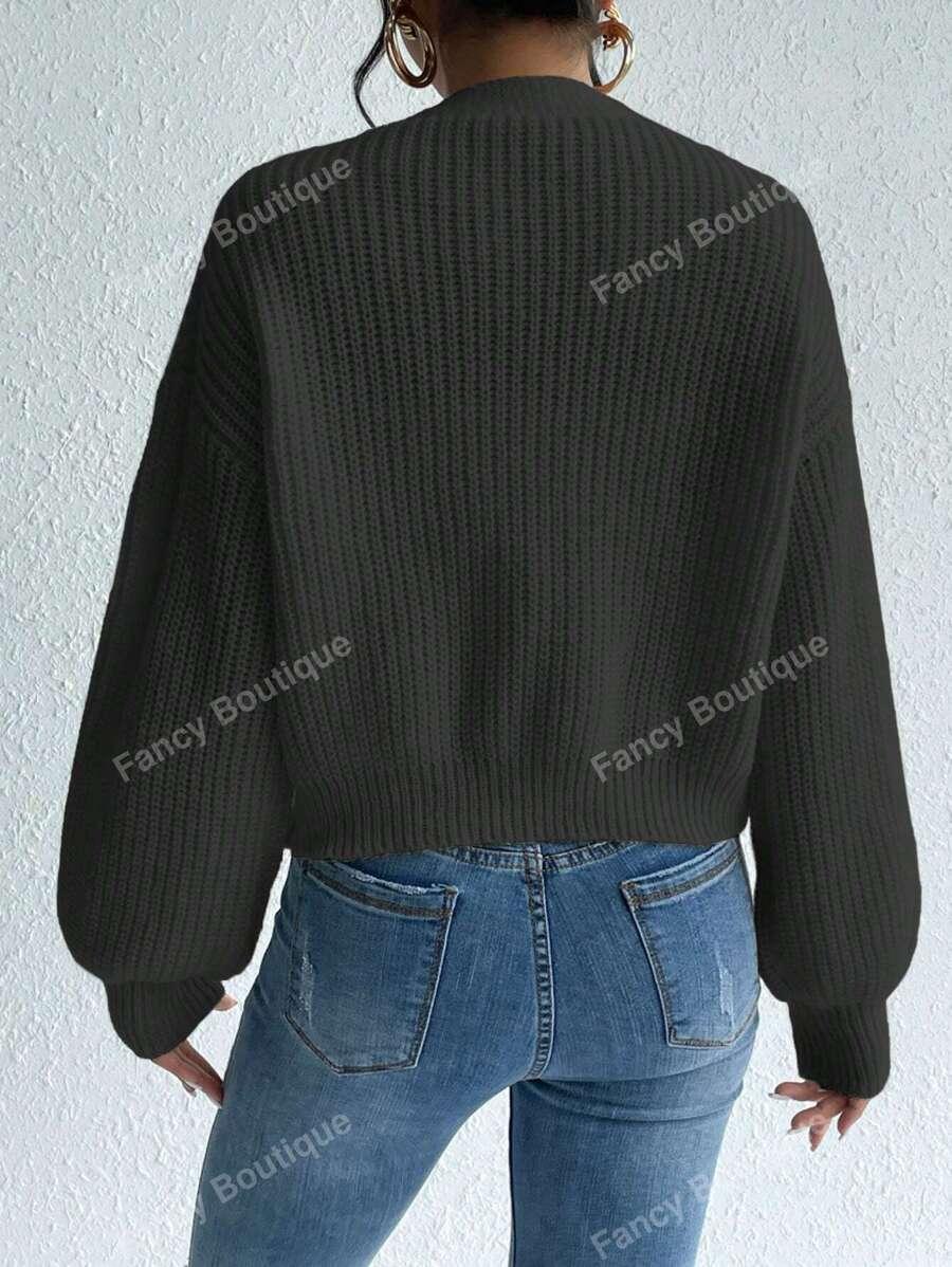 CZARNY SWETER GUZIKI