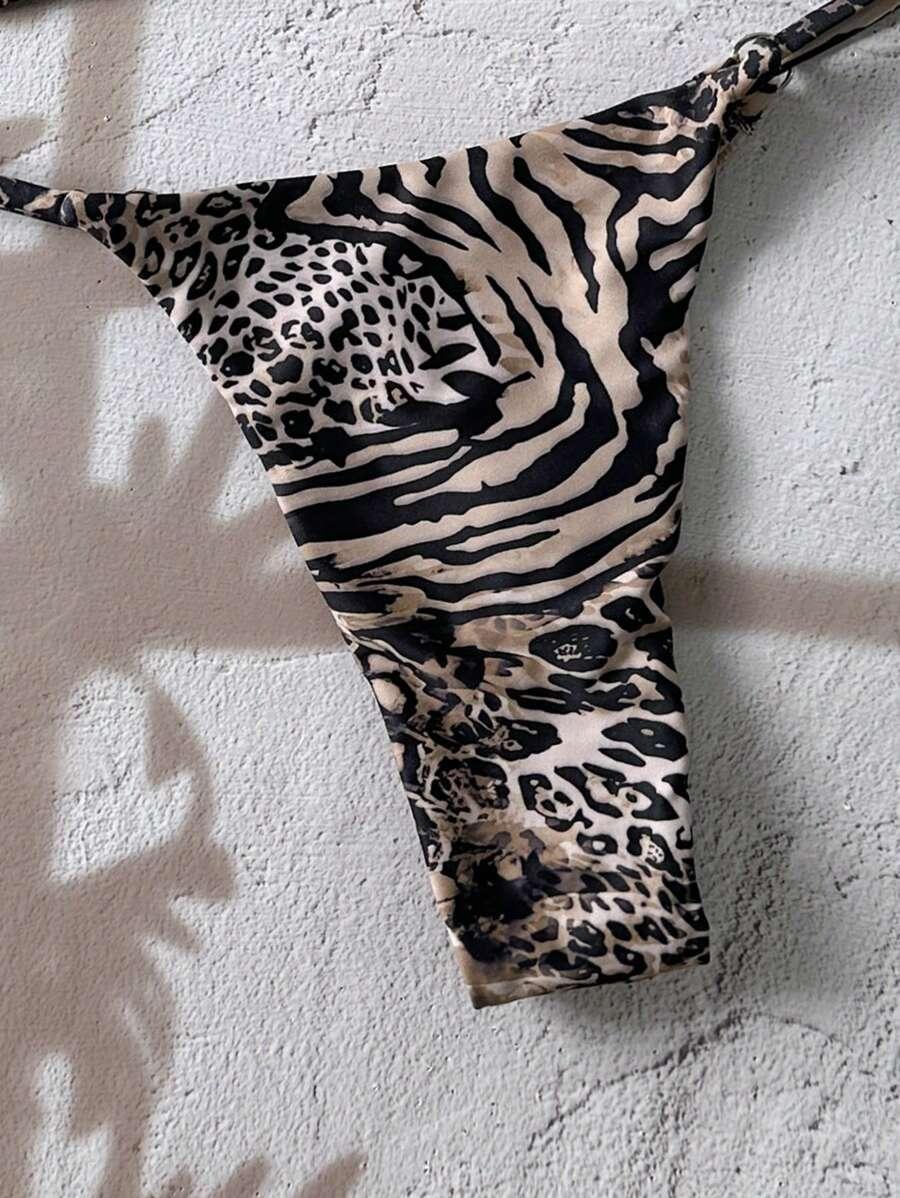 DWUCZĘŚCIOWY STRÓJ KĄPIELOWY ANIMAL PRINT