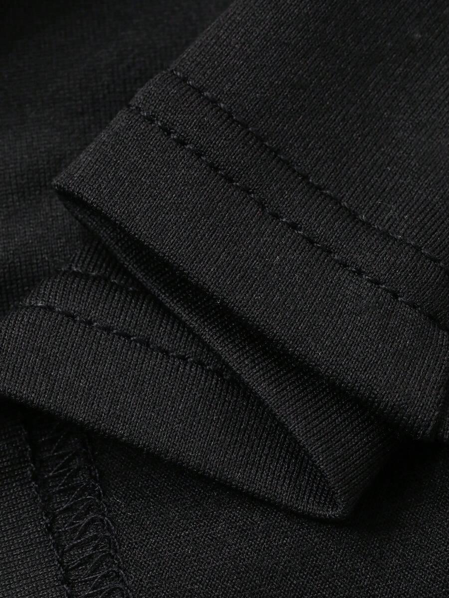 CZARNY TOP KRÓTKI RĘKAW 