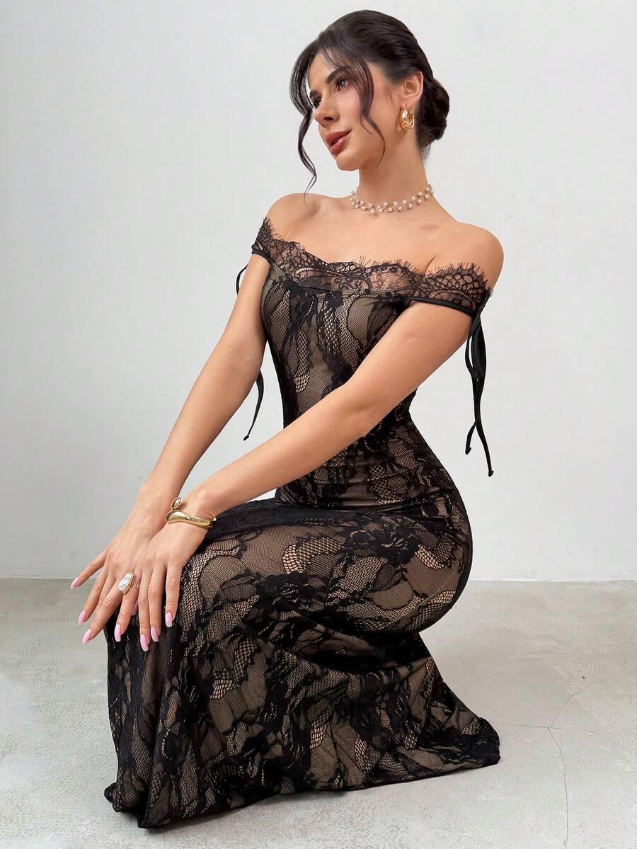 czarna maxi sukienka