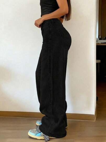 czarne spodnie jeans 