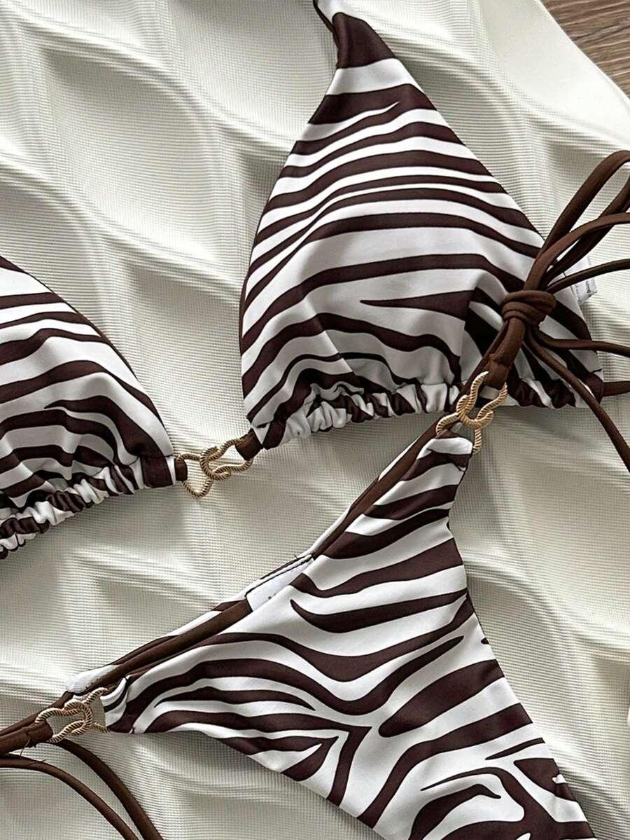 DWUCZĘŚCIOWY STRÓJ KĄPIELOWY animal print