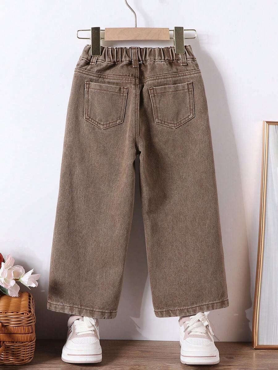 brązowe spodnie jeans
