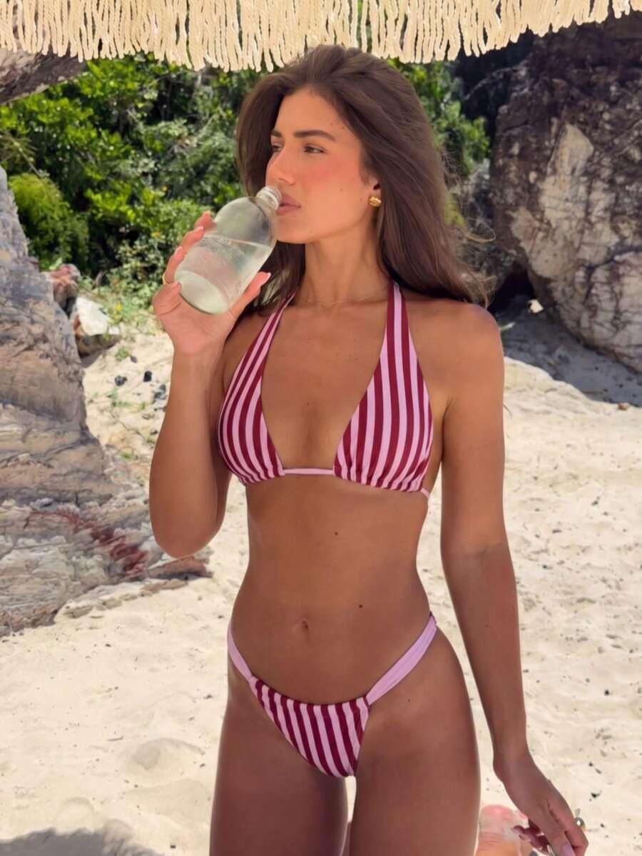 DWUCZĘŚCIOWY KOMPLET BIKINI W PASKI
