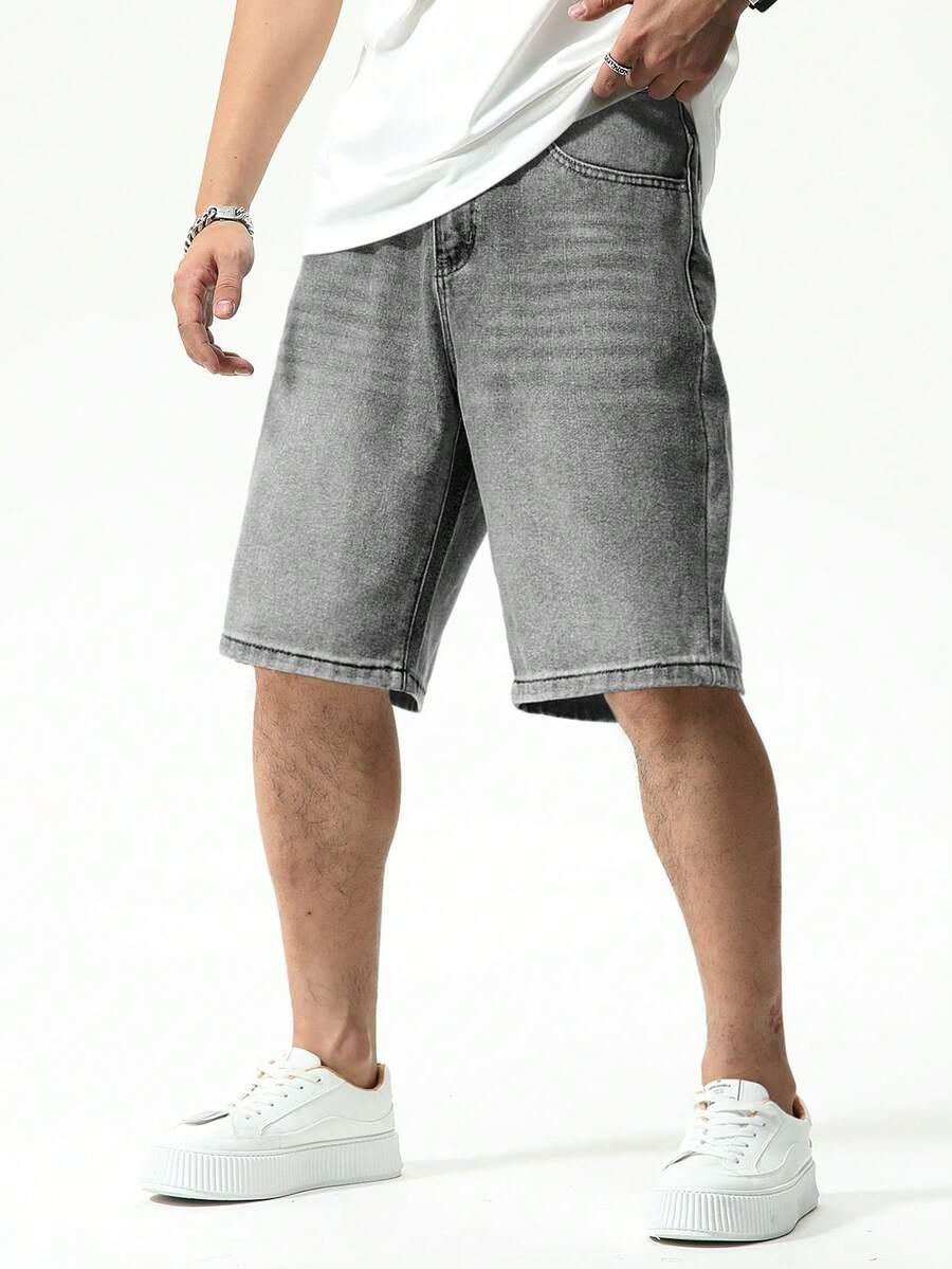 szare spodenki jeans