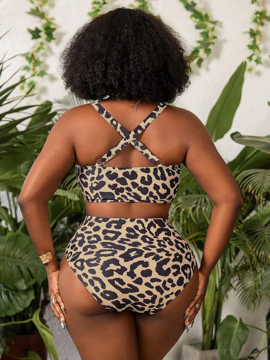 dwuczęściowy strój kąpielowy animal print 