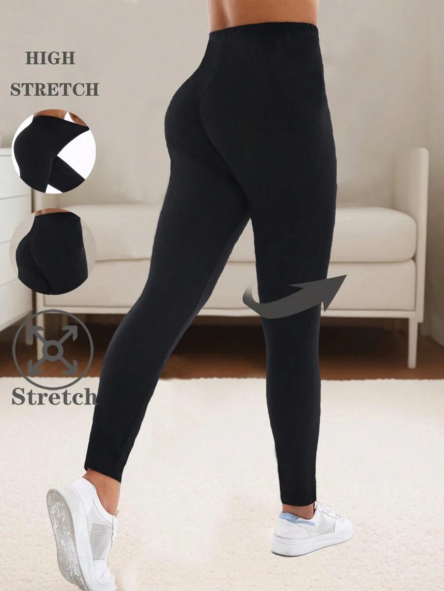 klasyczne gładkie legginsy 2-pack