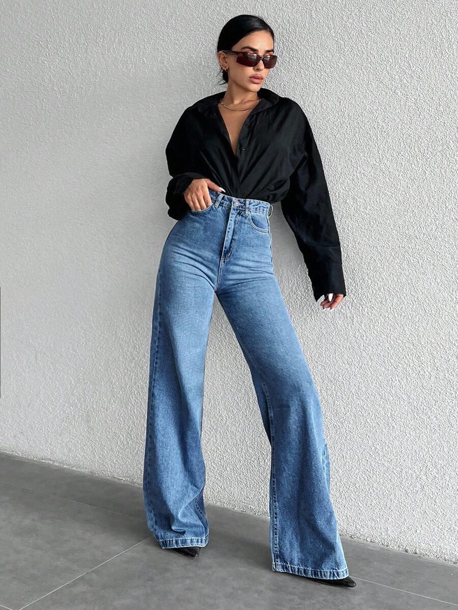 NIEBIESKIE SPODNIE JEANS