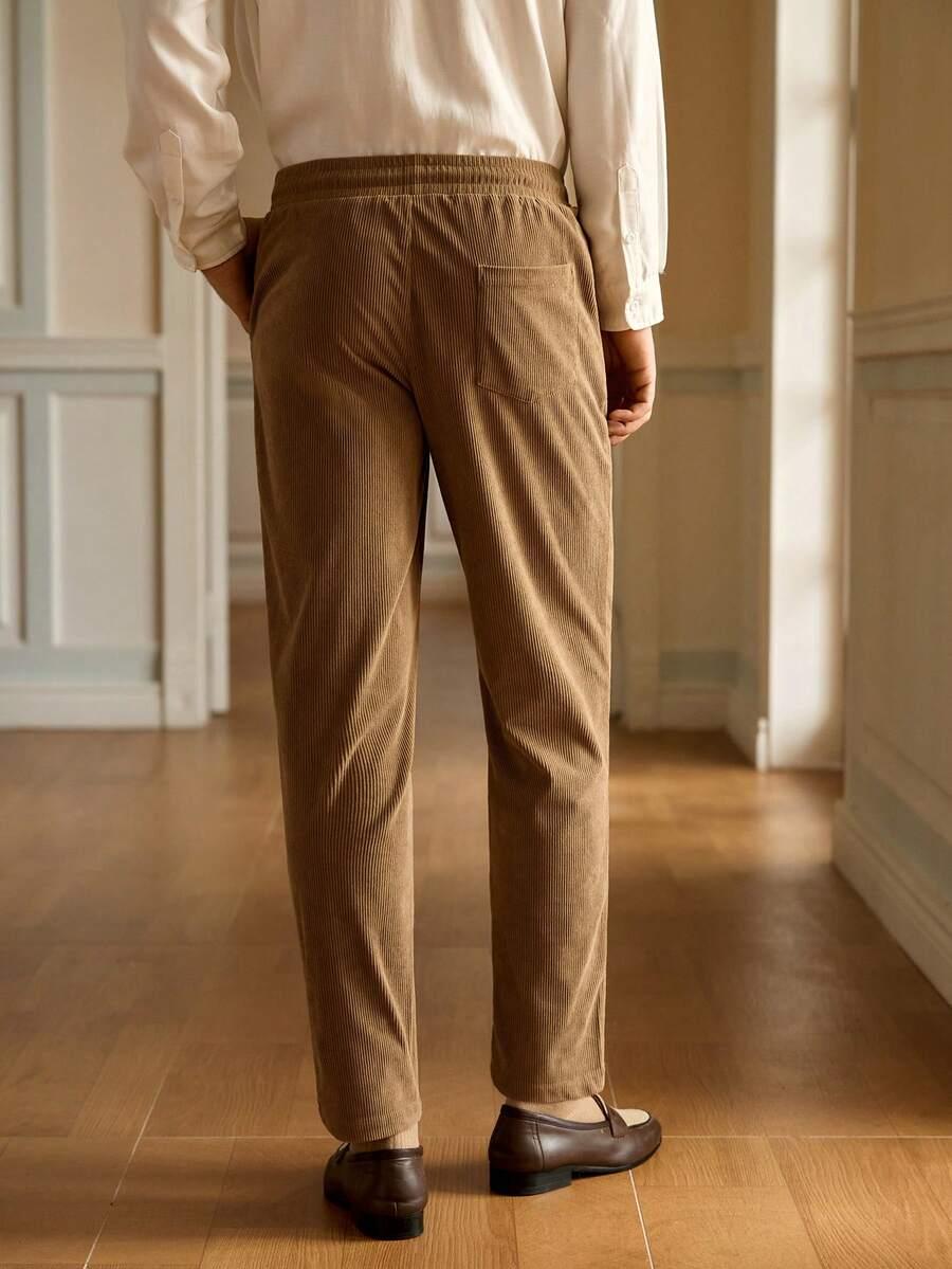 sztruksowe ELEGANCKIE SPODNIE