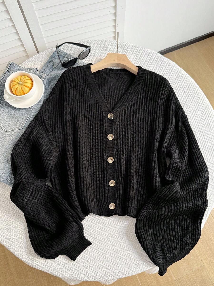 CZARNY ROZPINANY SWETER