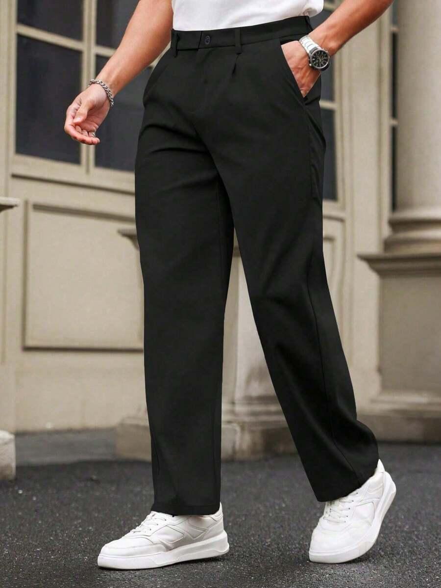 CZARNE ELEGANCKIE SPODNIE