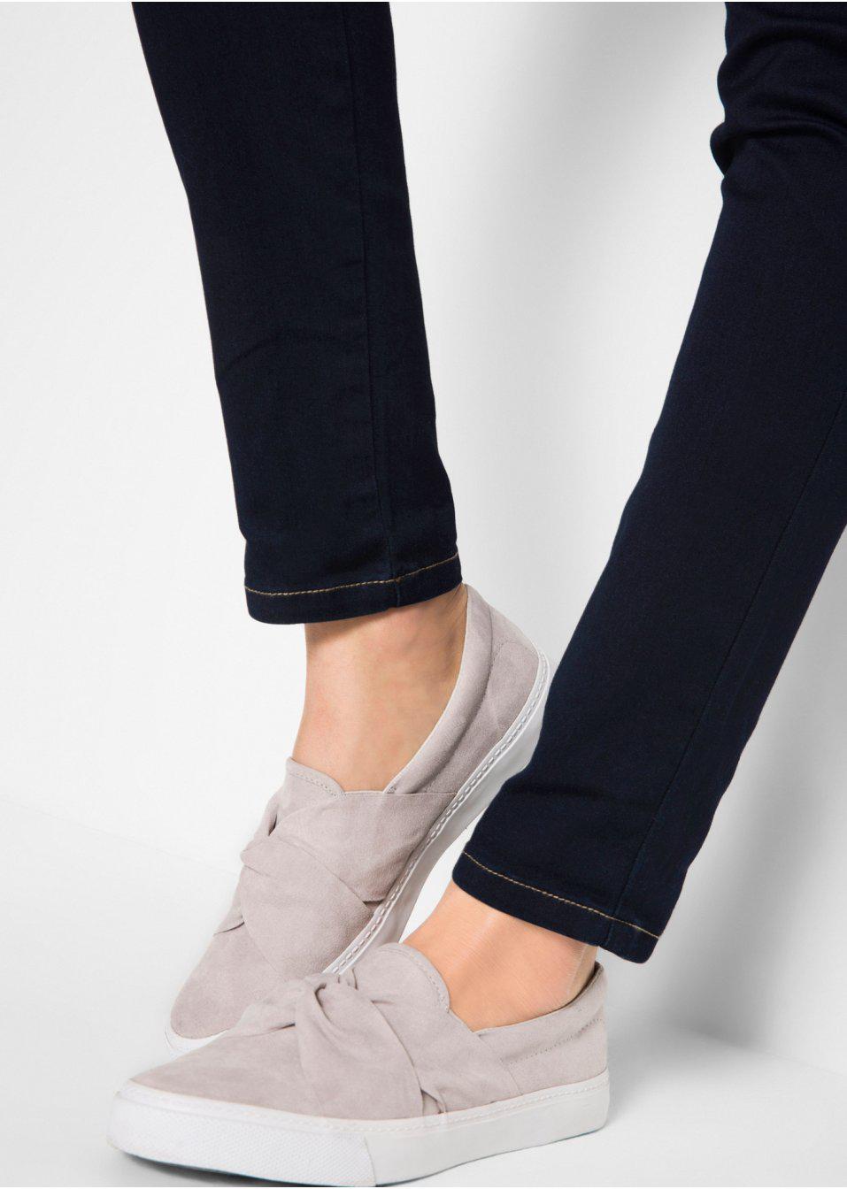 GRANATOWE SPODNIE JEANS RURKI WYSOKI STAN