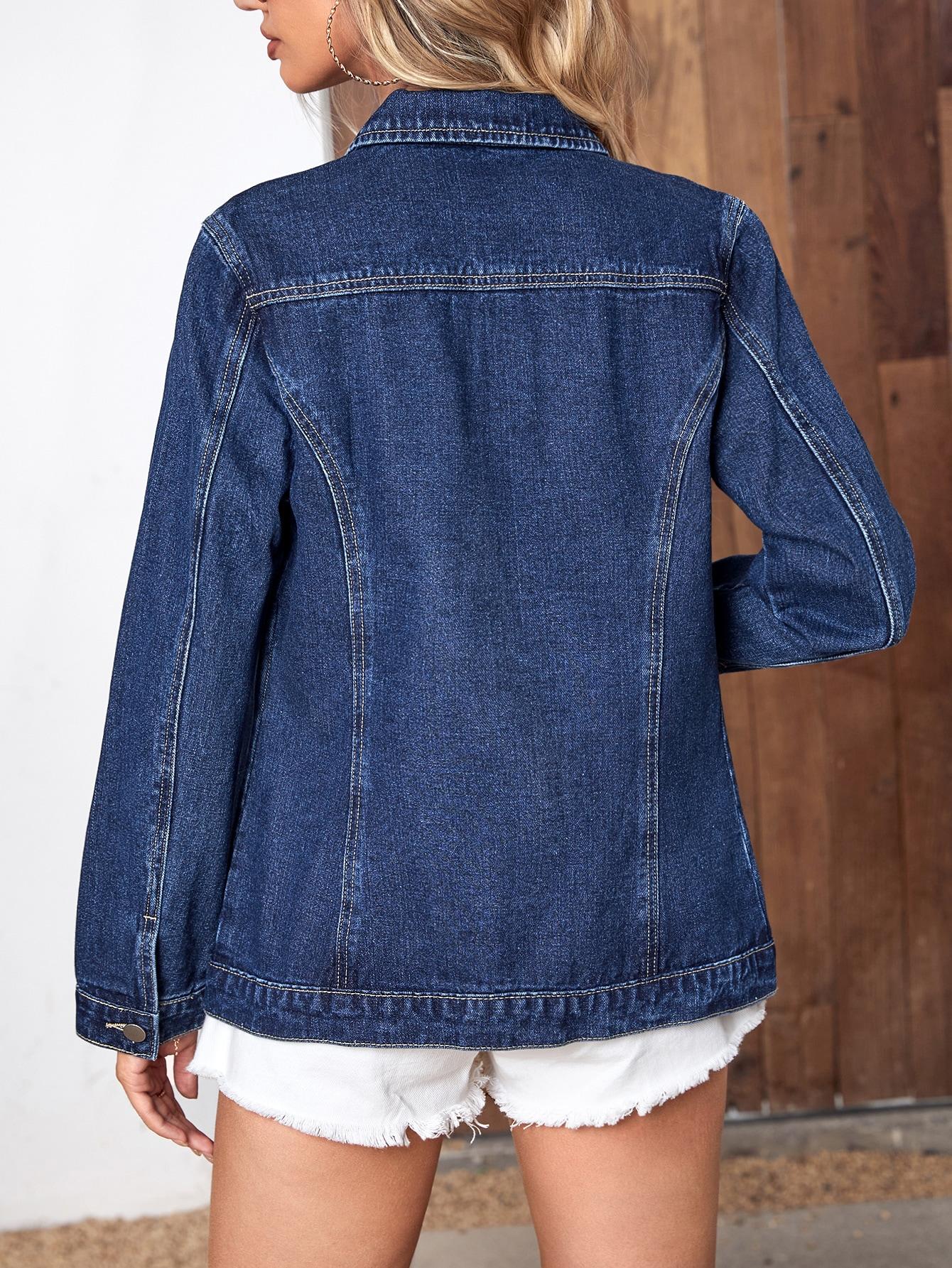 granatowa kurtka jeans