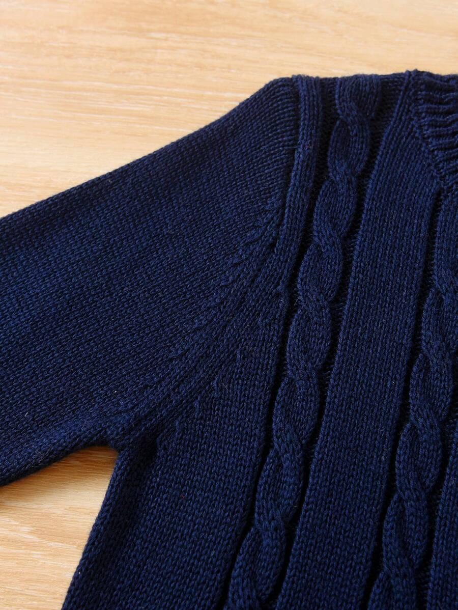 GRANATOWY SWETER GUZIKI