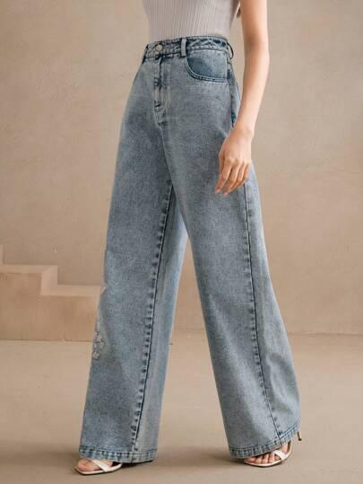 NIEBIESKIE SPODNIE JEANS