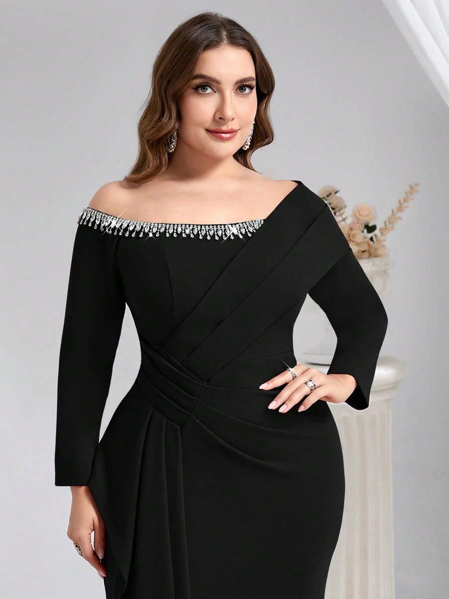 CZARNA MAXI SUKIENKA