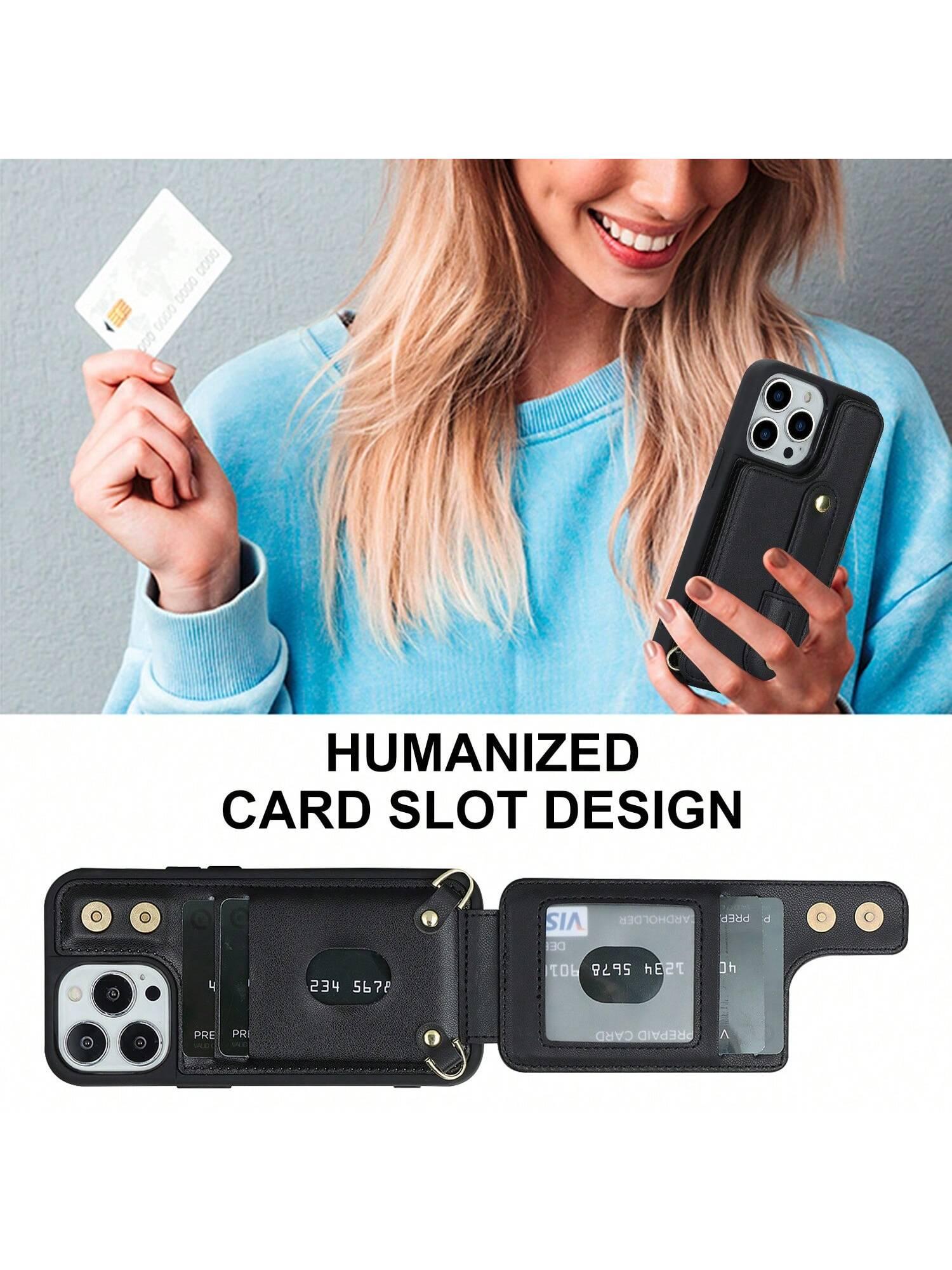 CZARNE ETUI NA TELEFON smycz iphone 15