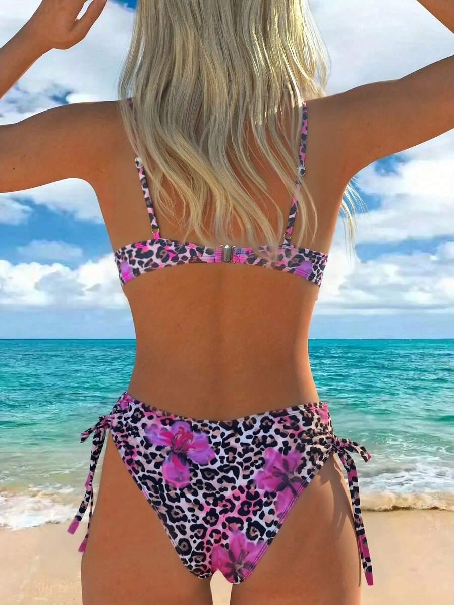DWUCZĘŚCIOWY STRÓJ KĄPIELOWY ANIMAL PRINT
