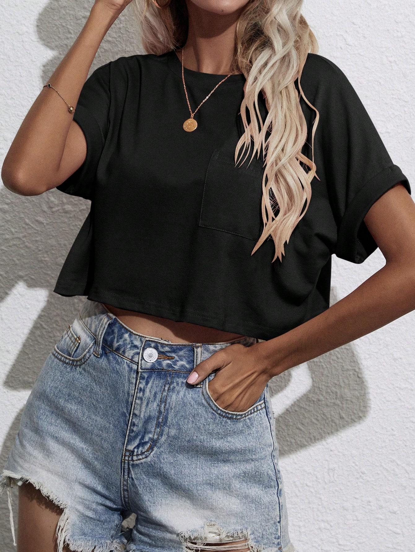 czarny top basic