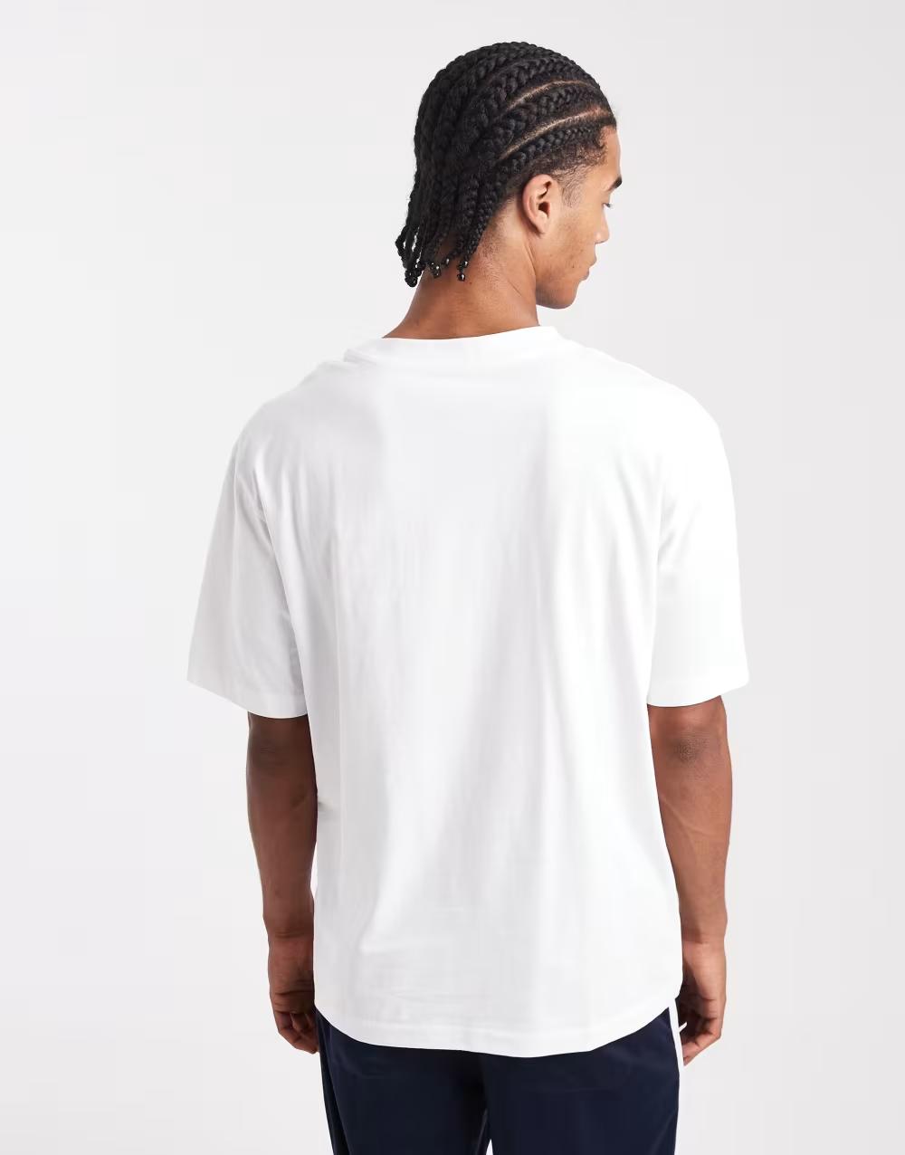 BIAŁy bawełniany t-shirt okrągły dekolt krótki rękaw