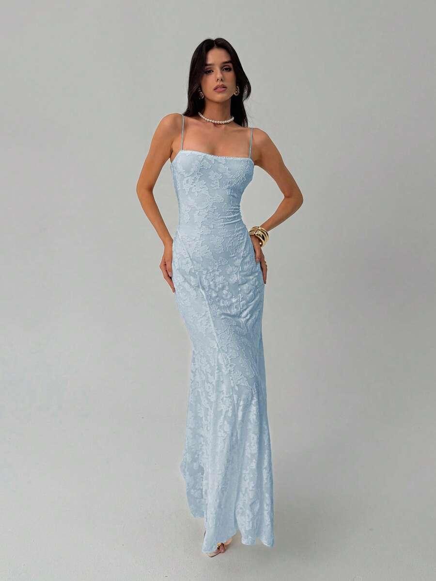 niebieska sukienka maxi