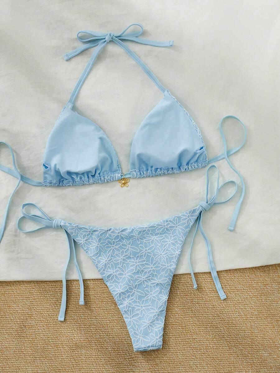 niebieski dół od bikini