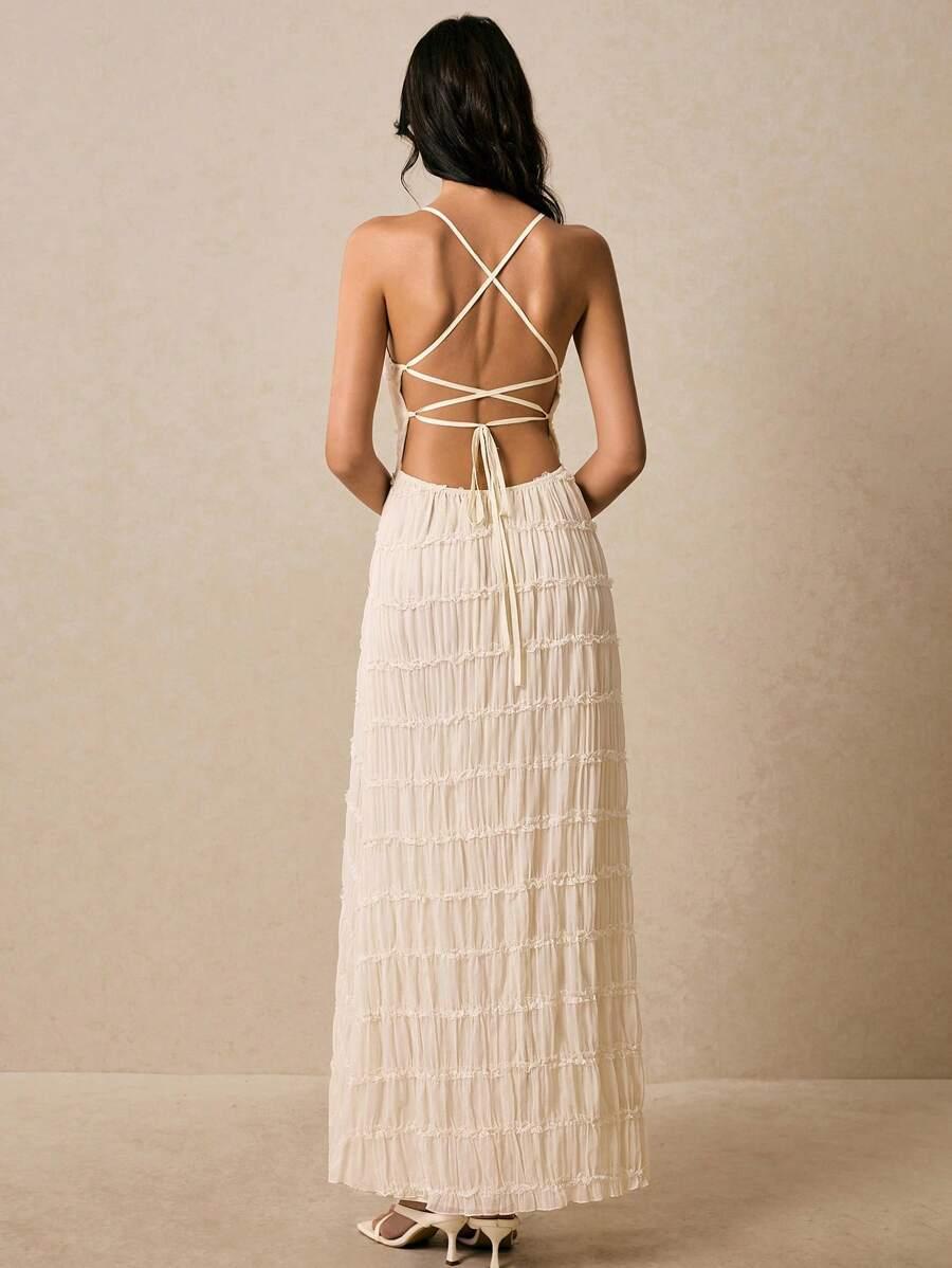 SUKIENKA MAXI Z ODKRYTYMI PLECAMI